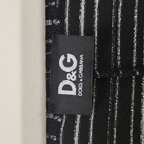 Dolce & Gabbana  Romantic Metallic Striped Dress Size 2/38 - Picture 6 of 17